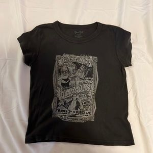 John Galt Brandy Melville Frankenstein Navy blue baby tee